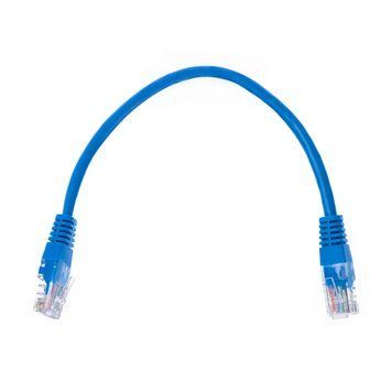 Патч-корд мережевий E-NET UTP, RJ-45, CAT.5/CAT.6, 0.3m 25-00101 фото