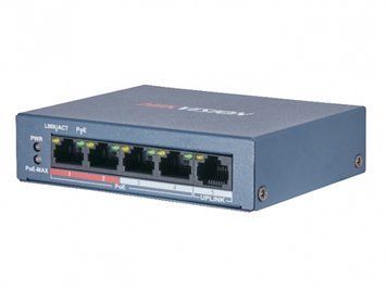 Hikvision DS-3E0105P-E/M(B) POE Комутатор 4 порти некерований 99-00002484 фото