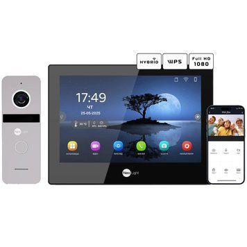 Neolight ALPHA Hybrid Black + SOLO FHD Silver Комплект відеодомофону 99-00024852 фото