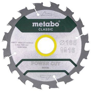 Metabo "power cut wood - professional" (628416000) Пильний диск 165x30, Z16 WZ 5&deg; /B 99-00015428 фото