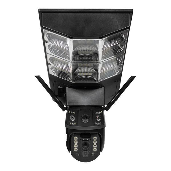 IP PTZ-відеокамера автономна з 4G, прожектором та сонячною панеллю 3Mp+3Mp+3Mp Light Vision VLC-1030IG10ZL/2C (Lamp+Solar) f=4mm, на акумуляторних батареях 75-00289 фото
