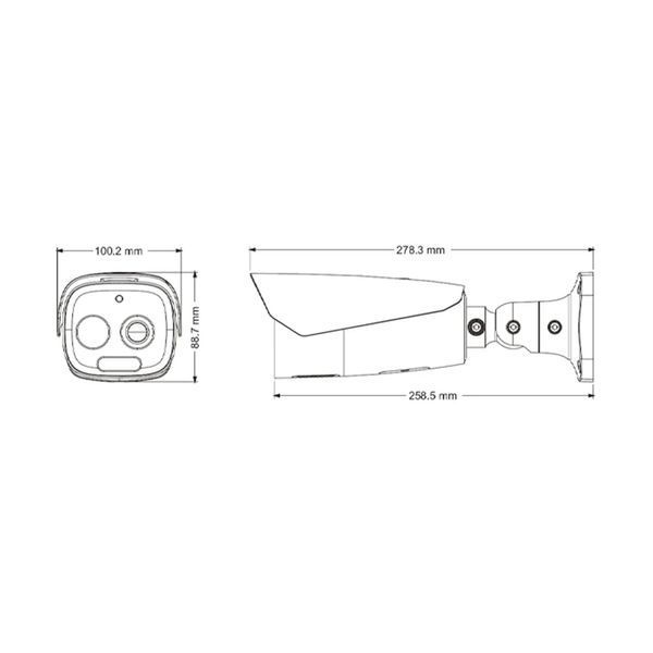 Тепловізійна IP-відеокамера TVT TD-5433E1-VT(25/PE) Thermal 384*288 f=25mm Optical 5Mp f=16mm 77-00318 фото