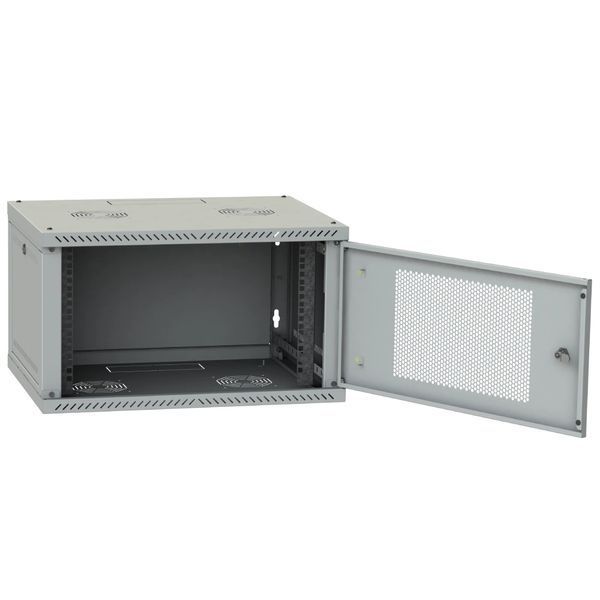 IPCOM 4U 600x350 двері перфорація (сіра) Шафа телекомунікаційна 99-10025692 фото