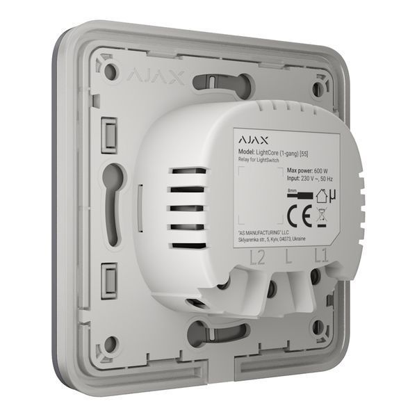 Вимикач Ajax LightSwitch 1-gang Graphite одноклавішний 254298 фото