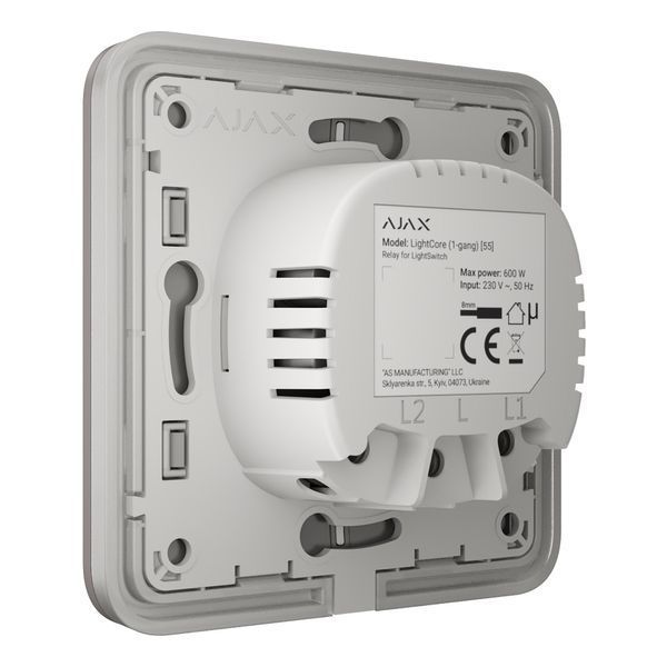 Вимикач Ajax LightSwitch 2-gang Grey двоклавішний 254314 фото