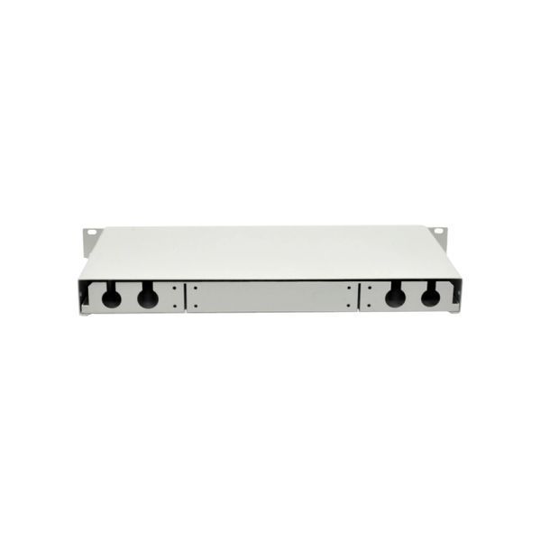 Патч-панель 24 порти SC-Simpl./LC-Dupl./E2000, пуста, кабельні вводи для 2xPG13.5 та 2xPG11, 1U, чор 99-00008689 фото