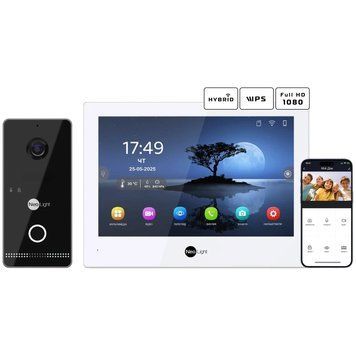 Neolight ALPHA Hybrid + OPTIMA IPW Black Комплект відеодомофону 99-00024873 фото