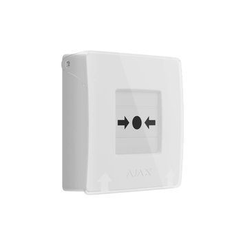 Бездротова програмована кнопка Ajax ManualCallPoint (White) Jeweller з механізмом скидання 303680 фото