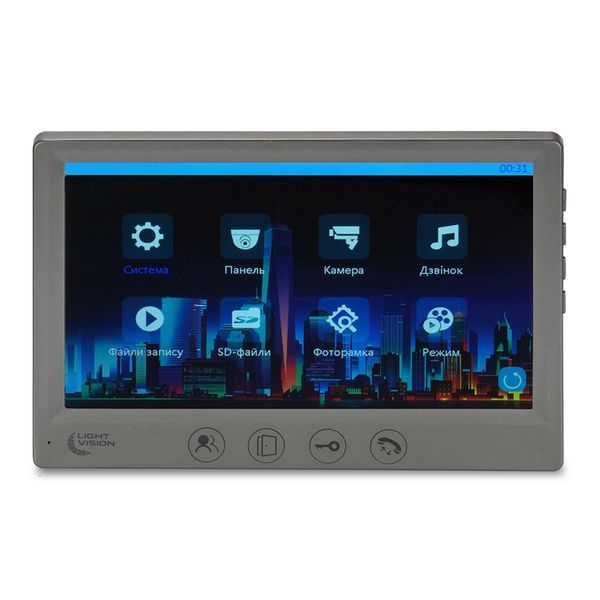 Відеодомофон 7" Light Vision AMSTERDAM FHD Grey 82-00237 фото