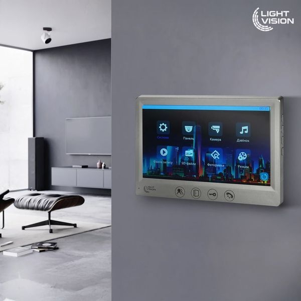Відеодомофон 7" Light Vision AMSTERDAM FHD Grey 82-00237 фото