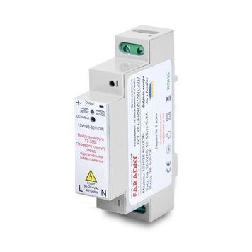 Блок живлення Faraday Electronics 15W/36-60V/DIN для кріплення на DIN рейку 246275 фото