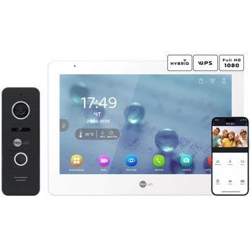 Neolight MEZZO Hybrid + PRIME FHD Black з кутком Комплект відеодомофону 99-00024861 фото