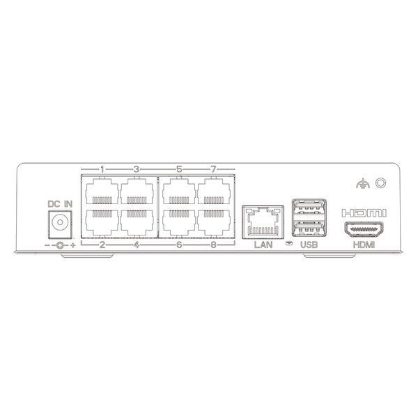 IP-відеореєстратор 8-канальний 8Mp TVT TD-3008H1-8P-A1L (64-64) з 8 портами PoE 77-00465 фото