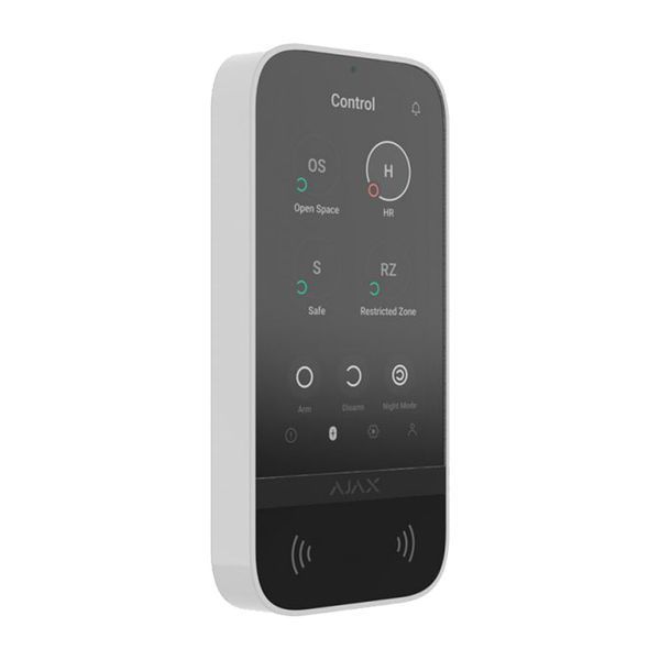 Клавіатура Ajax KeyPad TouchScreen white бездротова з сенсорним екраном 276269 фото