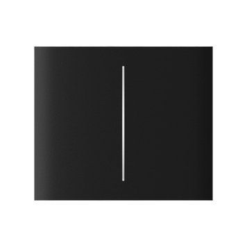 Кнопка Ajax CenterButton (2-gang) vertical black для двоклавішного вимикача 301137 фото