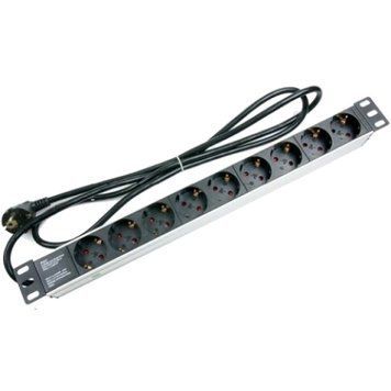 Hypernet SPP9-E Фільтр мережевий 220В 9 розеток кабель 1.8м 19'' 99-00020077 фото