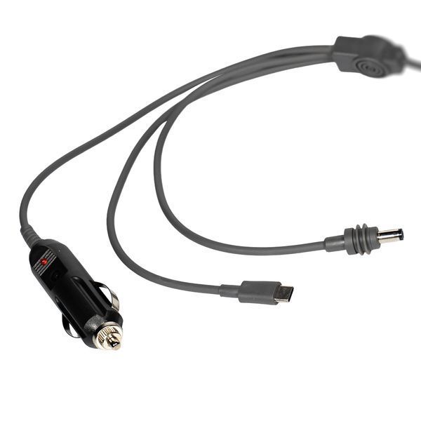 Кабель живлення 3 в 1 для Starlink Mini E-NET автомобільний прикурювач, DC Plug та USB Type-C Plug 5м 73-00657 фото